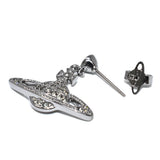 Vivienne Westwood MINI BAS RELIEF DROP EARRINGS 62020025 02S108 GUNMETAL ヴィヴィアン ウエストウッド ピアス ミニ バス レリーフ ドロップ スタッド 両耳用 アクセサリー おしゃれ レディース ガンメタル