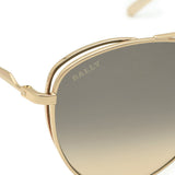 BALLY SUNGLASSES ASIAN FIT BY0003-H 28B 59 GREYBEIGE GOLD バリー サングラス アジアンフィット UVカット 紫外線カット ノーズパッド 鼻あて メンズ レディース グレーベージュ ゴールド