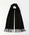 Johnstons WA000016 SA0900 WA16 ジョンストンズ プレーン スカーフ マフラー ストール カシミア 無地 レディース メンズ Black