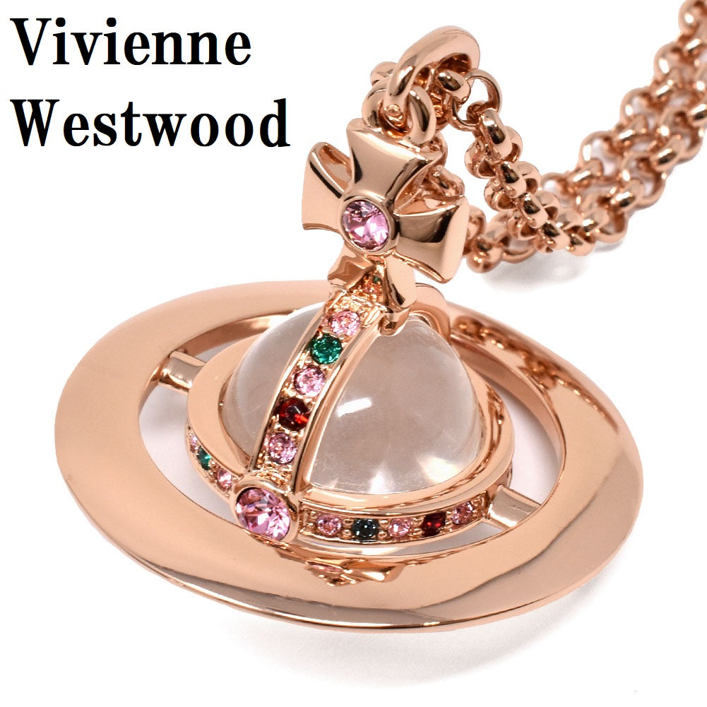 Vivienne Westwood NEW SMALL ORB PENDANT 63020096 G002 CN PINK GOLD 