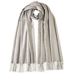 Johnstons WA000056 HA0100 WA56 Woven Stole ジョンストンズ 大判 ストール マフラー スカーフ カシミア プレーン 無地 レディース メンズ Silver