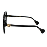 日本正規品 GUCCI SUNGLASSES GG1072SA 001 GREY BLACK グッチ サングラス アジアンフィット 眼鏡 UVカット メンズ レディース グレー ブラック