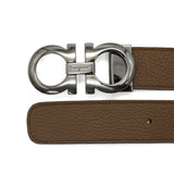 Salvatore Ferragamo LEATHER BELT 675542 705614 105 BROWN SUGAR NERO　サルヴァトーレ フェラガモ ベルト レザー リバーシブル ビジネス カジュアル おしゃれ メンズ ブラウンシュガー ネロ