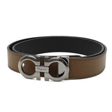 Salvatore Ferragamo LEATHER BELT 675542 705614 105 BROWN SUGAR NERO　サルヴァトーレ フェラガモ ベルト レザー リバーシブル ビジネス カジュアル おしゃれ メンズ ブラウンシュガー ネロ