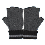 GUCCI GLOVE 726586 4GABX 1360 GREY BLACK M L グッチ 手袋 フィンガーレス グローブ 指なし GG カシミア ブランド おしゃれ メンズ レディース グレー ブラック