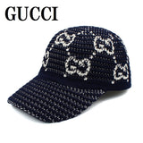 GUCCI BASEBALL CAP 747331 4HAY7 4000 NAVY M L グッチ ベースボール キャップ 帽子 GG モノグラム ブランド おしゃれ メンズ レディース ネイビー