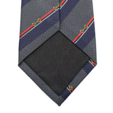 GUCCI TIE NECKTIE 765041 4EABA 1474 D.GREY グッチ ネクタイ ホースビット GG ロゴ シルク ジャカード ブランド おしゃれ お祝い メンズ ダークグレー