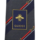 GUCCI TIE NECKTIE 765041 4EABA 1474 D.GREY グッチ ネクタイ ホースビット GG ロゴ シルク ジャカード ブランド おしゃれ お祝い メンズ ダークグレー