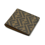 FENDI DIAGONAL BIFOLD FF WALLET 7M0169 AJF8 F1EGA BROWN フェンディ 2つ折り 財布 ウォレット ズッカ レザー メンズ ブラウン