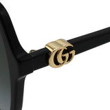 日本正規品 GUCCI SUNGLASSES GG1072SA 001 GREY BLACK グッチ サングラス アジアンフィット 眼鏡 UVカット メンズ レディース グレー ブラック