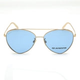 BALLY SUNGLASSES ASIAN FIT BY0003-H 28V 59 BLUE GOLD バリー サングラス アジアンフィット UVカット 紫外線カット ノーズパッド 鼻あて メンズ レディース ブルー ゴールド