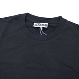 GANNI A1050057 252 PHANTOM XS S M L XL ガニー Tシャツ 半袖 ロゴ プリント おしゃれ ウィメンズ レディース ファントム