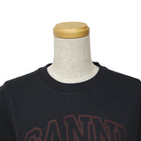 GANNI A1050061 252 PHANTOM XS S M L ガニー Tシャツ 半袖 ロゴ プリント おしゃれ ウィメンズ レディース ファントム