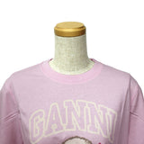 GANNI A1050062 868 CHALK PINK XS S M L ガニー Tシャツ 半袖 ロゴ プリント おしゃれ ウィメンズ レディース チョークピンク