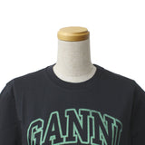 GANNI A1050070 252 PHANTOM XS S M L ガニー Tシャツ 半袖 ロゴ プリント おしゃれ ウィメンズ レディース ファントム