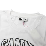 GANNI A1050133 151 BRIGHT WHITE XS S M ガニー Tシャツ 半袖 ロゴ デイジー プリント カットソー おしゃれ ウィメンズ レディース ブライト ホワイト