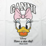 GANNI A1050133 151 BRIGHT WHITE XS S M ガニー Tシャツ 半袖 ロゴ デイジー プリント カットソー おしゃれ ウィメンズ レディース ブライト ホワイト