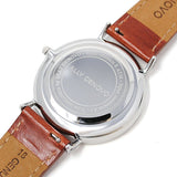 ALLY DENOVO AF5001.2 HERITAGE SMALL QUARTZ ANALOG WATCH WHITE BROWN アリーデノヴォ ヘリテージ スモール セコンド 腕時計 アナログ クォーツ 電池式 ウォッチ 36mm メンズ レディース ホワイト ブラウン