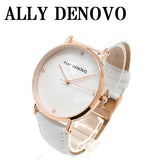 ALLY DENOVO AF5003.10 GAIA PEARL QUARTZ ANALOG WATCH WHITE アリーデノヴォ ガイアパール 腕時計 アナログ クォーツ 電池式 ウォッチ 36mm メンズ レディース ホワイトパール ホワイト