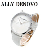 ALLY DENOVO AF5003.6 GAIA PEARL QUARTZ ANALOG WATCH WHITE アリーデノヴォ ガイアパール 腕時計 アナログ クォーツ 電池式 ウォッチ 36mm メンズ レディース ホワイトパール ホワイト