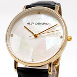 ALLY DENOVO AF5003.8 GAIA PEARL QUARTZ ANALOG WATCH WHITE BLACK アリーデノヴォ ガイアパール 腕時計 アナログ クォーツ 電池式 ウォッチ 36mm メンズ レディース ホワイトパール ブラック