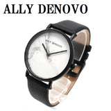 ALLY DENOVO AF5005.2 CARRARA MARBLE QUARTZ ANALOG WATCH WHITEMARBLE BLACK アリーデノヴォ カララマーブル 腕時計 アナログ クォーツ 電池式 ウォッチ 36mm メンズ レディース ホワイトマーブル ブラック