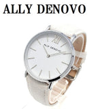 ALLY DENOVO AF5006.1 NEW VINTAGE DENIM QUARTZ ANALOG WATCH WHITE アリーデノヴォ ニューヴィンテージ デニム 腕時計 アナログ クォーツ 電池式 ウォッチ 36mm メンズ レディース ホワイト