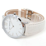ALLY DENOVO AF5006.1 NEW VINTAGE DENIM QUARTZ ANALOG WATCH WHITE アリーデノヴォ ニューヴィンテージ デニム 腕時計 アナログ クォーツ 電池式 ウォッチ 36mm メンズ レディース ホワイト