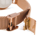 ALLY DENOVO AF5014.4 NEW VINTAGE MESH QUARTZ ANALOG WATCH WHITE ROSEGOLD アリーデノヴォ ニューヴィンテージ メッシュ 腕時計 アナログ クォーツ 電池式 ウォッチ 36mm メンズ レディース ホワイト ローズゴールド