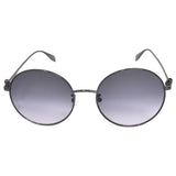 日本正規品 Alexander McQueen SUNGLASSES ASIAN FIT AM0275S 001 GREY RUTHENIUM アレキサンダー マックイーン サングラス アジアンフィット UVカット 紫外線カット スカル レディース グレー ルテニウム