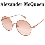日本正規品 Alexander McQueen SUNGLASSES ASIAN FIT AM0275S 004 ORANGE NUDE アレキサンダー マックイーン サングラス アジアンフィット UVカット 紫外線カット スカル レディース オレンジ ヌード