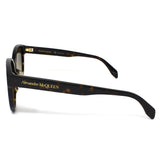 国内正規品 Alexander McQueen SUNGLASSES ASIAN FIT 57㎜ AM0303SK 002 BROWN HAVANA アレキサンダー マックイーン サングラス アジアンフィット アイウェア 眼鏡 UVカット ブラウン ハバナ