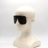 日本正規品 Alexander McQueen SUNGLASSES ASIAN FIT AM0313S 001 GREY GOLD アレキサンダー マックイーン サングラス アジアンフィット UVカット 紫外線カット レディース グレー ゴールド