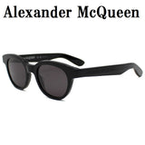 日本正規品 Alexander McQueen SUNGLASSES ASIAN FIT AM0383S 001 GREY BLACK アレキサンダー マックイーン サングラス アジアンフィット UVカット 紫外線カット メンズ レディース グレー ブラック