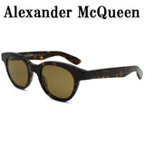 日本正規品 Alexander McQueen SUNGLASSES ASIAN FIT AM0383S 003 BROWN HAVANA アレキサンダー マックイーン サングラス アジアンフィット UVカット 紫外線カット メンズ レディース ブラウン ハバナ