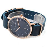 ALLY DENOVO AM5015.4 HERITAGE QUARTZ ANALOG WATCH NAVY 40mm アリーデノヴォ ヘリテージ 腕時計 アナログ クォーツ 電池式 ウォッチ メンズ レディース ネイビー