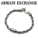 ARMANI EXCHANGE BRACERET AX G0123040 SILVER アルマーニ エクスチェンジ ブレスレット アクセサリー 腕輪 おしゃれ メンズ シルバー