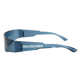日本正規品 BALENCIAGA SUNGLASSES BB0041S 014 BLUE CLEAR バレンシアガ サングラス ノーズパッド UVカット 紫外線カット メンズ レディース ブルー クリア