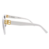 国内正規品 BALENCIAGA SUNGLASSES ASIAN FIT BB0102SA 004 BLUE WHITE バレンシアガ サングラス アジアンフィット アイウェア メガネ 眼鏡 UVカット 紫外線カット ブルー ホワイト