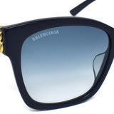 国内正規品 BALENCIAGA SUNGLASSES ASIAN FIT BB0102SA 005 GRADIENT BLUE バレンシアガ サングラス アジアンフィット メガネ 眼鏡 UVカット 紫外線カット メンズ レディース グラデーション ブルー