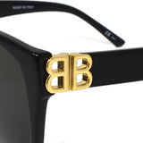 国内正規品 BALENCIAGA SUNGLASSES ASIAN FIT 59mm BB0135SA 001 GRAY BLACK バレンシアガ サングラス アジアンフィット アイウェア メガネ 眼鏡 グレー ブラック