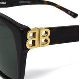 国内正規品 BALENCIAGA SUNGLASSES ASIAN FIT BB0135SA 002 GREEN HAVANA バレンシアガ サングラス アジアンフィット アイウェア メガネ 眼鏡 グリーン ハバナ