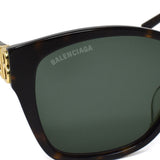 国内正規品 BALENCIAGA SUNGLASSES ASIAN FIT BB0135SA 002 GREEN HAVANA バレンシアガ サングラス アジアンフィット アイウェア メガネ 眼鏡 グリーン ハバナ