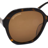 国内正規品 BALENCIAGA SUNGLASSES ASIAN FIT BB0184SA 002 BROWN HAVANA バレンシアガ サングラス アジアンフィット アイウェア メガネ 眼鏡 UVカット 紫外線カット ブラウン ハバナ