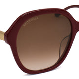 国内正規品 BALENCIAGA SUNGLASSES ASIAN FIT BB0184SA 004 RED BURGUNDY バレンシアガ サングラス アジアンフィット メガネ 眼鏡 UVカット 紫外線カット メンズ レディース レッド バーガンディ