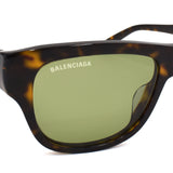 国内正規品 BALENCIAGA SUNGLASSES ASIAN FIT BB0211S 002 GREEN HAVANA バレンシアガ サングラス アジアンフィット メガネ 眼鏡 UVカット 紫外線カット メンズ レディース グリーン ハバナ