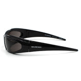日本正規品 BALENCIAGA SUNGLASSES GLOBAL FIT BB0253S 001 GREY BLACK バレンシアガ サングラス グローバルフィット UVカット 紫外線カット メンズ レディース グレー ブラック