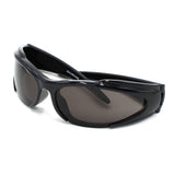 日本正規品 BALENCIAGA SUNGLASSES GLOBAL FIT BB0253S 001 GREY BLACK バレンシアガ サングラス グローバルフィット UVカット 紫外線カット メンズ レディース グレー ブラック