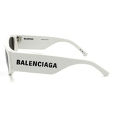 日本正規品 BALENCIAGA SUNGLASSES GLOBAL FIT BB0258S 003 GREY WHITE バレンシアガ サングラス グローバルフィット UVカット 紫外線カット メンズ レディース グレー ホワイト