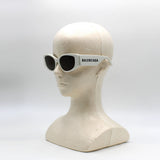 日本正規品 BALENCIAGA SUNGLASSES GLOBAL FIT BB0258S 003 GREY WHITE バレンシアガ サングラス グローバルフィット UVカット 紫外線カット メンズ レディース グレー ホワイト